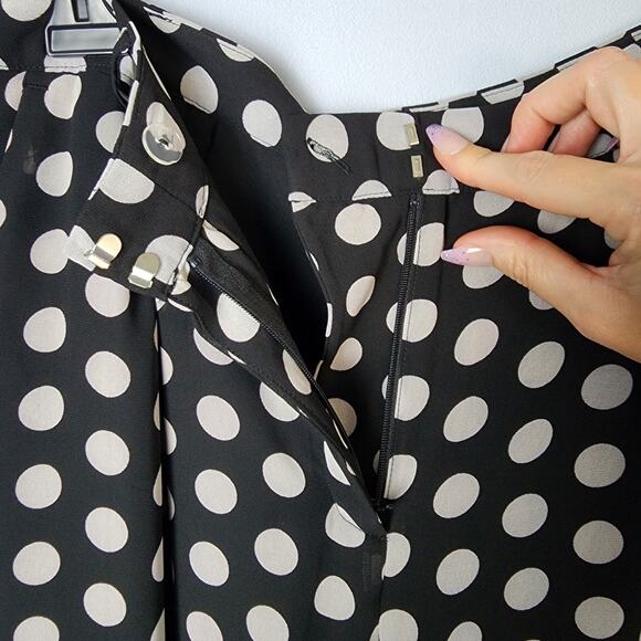 NWT Michael Michael Kors Pleated Polka-Dot Pants | Women's 8 - Picture 4 of 12